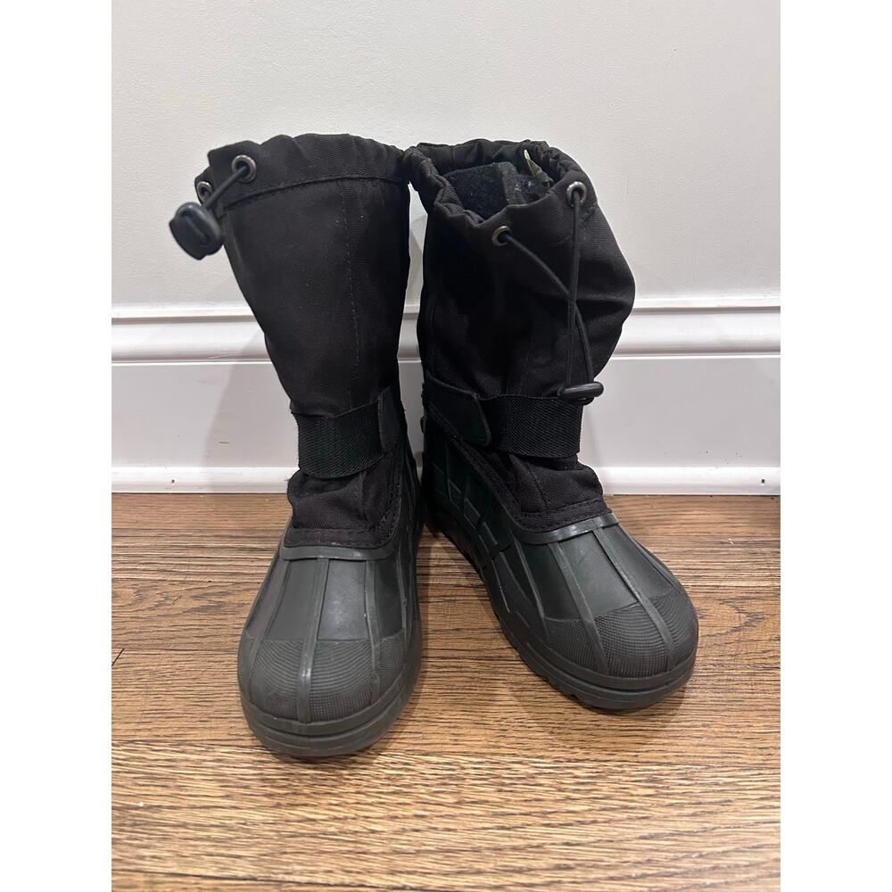 Kamik Kids Fireball Black Waterproof Insulated Winter Snow Boots Sz US 2 UK 1.5